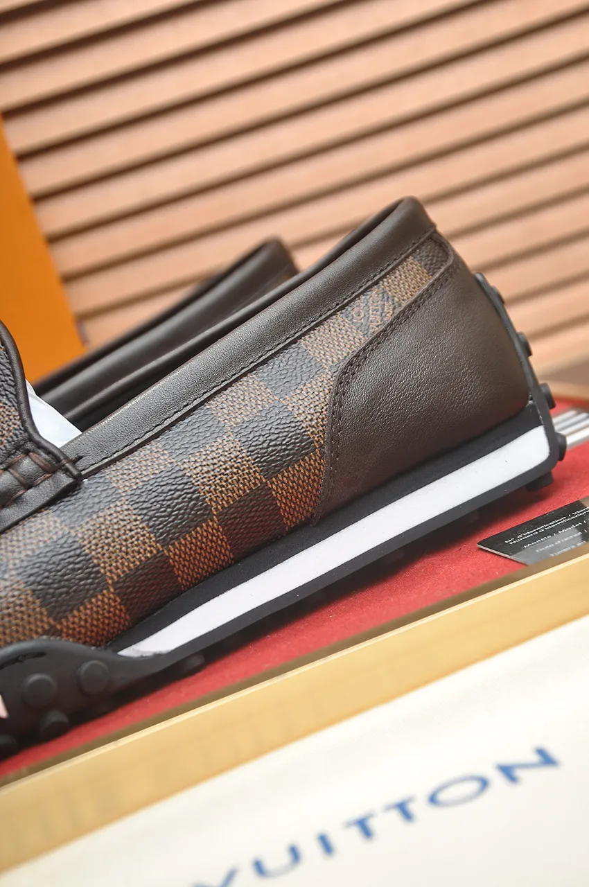 Men's men's shoes💰660💶[LOUIS VUITTON] (original order) new style🍀LV Louis Vuitton* - top version of LV classic beanie shoes! Made of imported original single cowhide, original leather side strips and wear-resistant rubber outsole! High quality products! Code number 39-45 (45 customized)